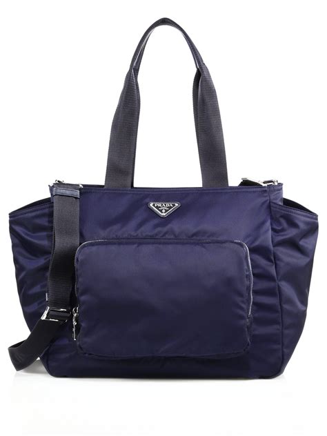 prada diaper bag navy blue